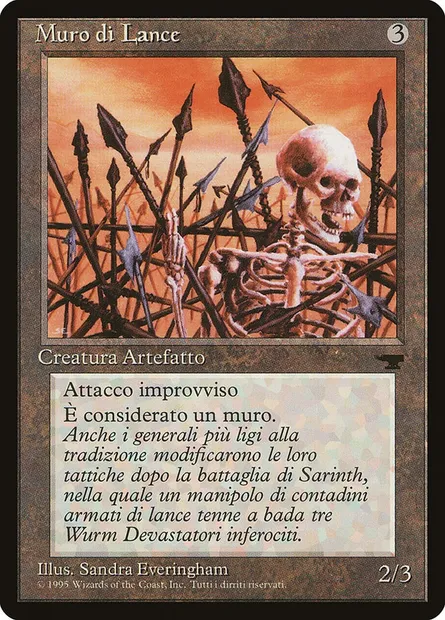 Mur de lances, carte Magic RIN 148 — extension Rinascimento