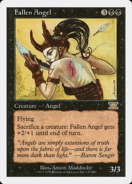 Fallen Angel, Magic card 6ED 127 — Classic Sixth Edition set