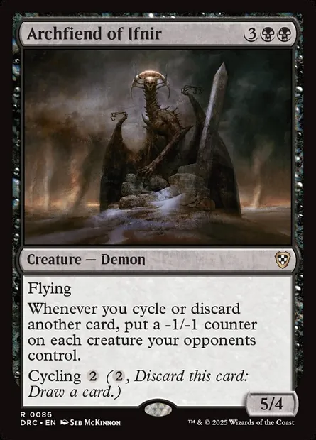 Archfiend of Ifnir, Magic card DRC 86 — Aetherdrift Commander set