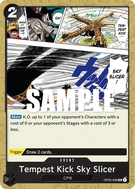 Tempest Kick Sky Slicer, carte One Piece OP03-096 — extension PILLARS OF STRENGTH