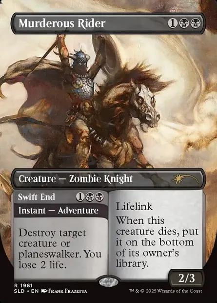 Murderous Rider // Swift End, Magic card SLD 1981 — Secret Lair Drop set