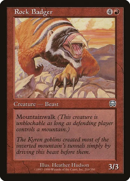Rock Badger, Magic card MMQ 210 — Mercadian Masques set