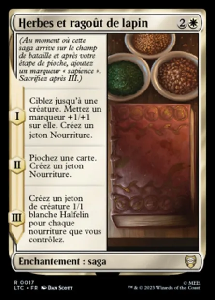 Herbes et ragoût de lapin, carte Magic LTC 17 — extension Tales of Middle-earth Commander
