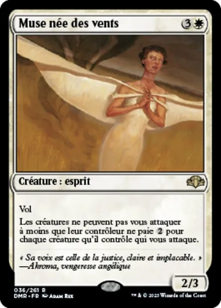 Muse née des vents, carte Magic DMR 36 — extension Dominaria Remastered