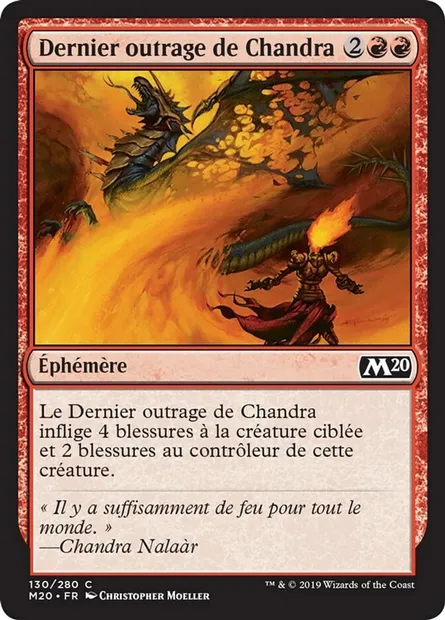 Dernier outrage de Chandra, carte Magic M20 130 — extension Core Set 2020