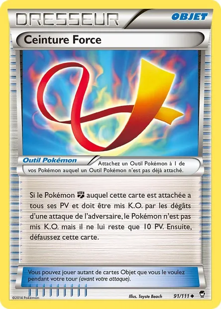Ceinture Force, carte Pokémon FFI 91 — extension Poings Furieux