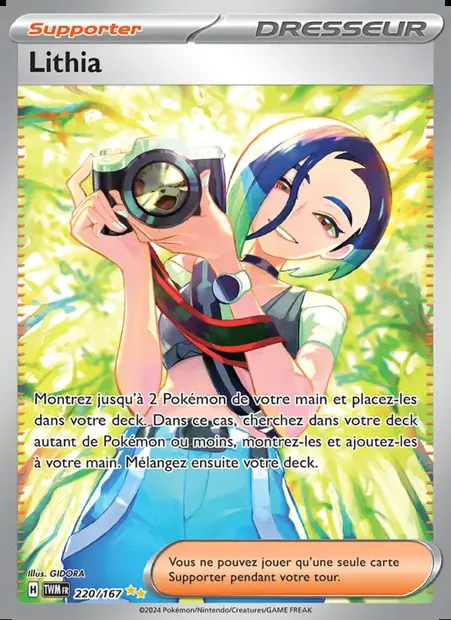 Lithia, carte Pokémon TWM 220 — extension Mascarade Crépusculaire