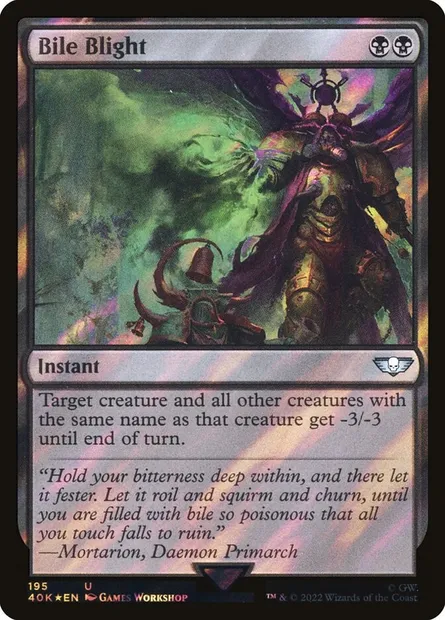 Fléau biliaire, carte Magic 40K 195★ — extension Warhammer 40,000 Commander