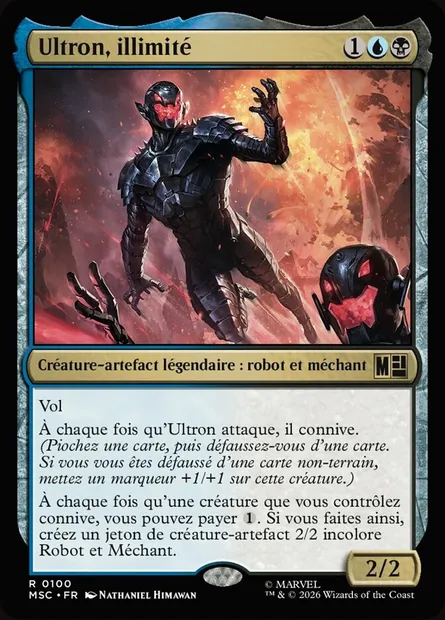 Ultron, illimité, carte Magic MSC 100 — extension Marvel Super Heroes Commander