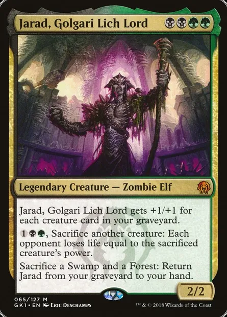 Jarad, Golgari Lich Lord, Magic card GK1 65 — GRN Guild Kit set