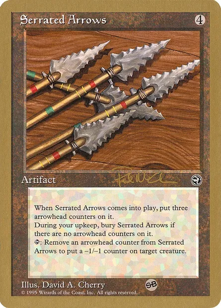 Flèches barbelées, carte Magic WC97 pm110sb — extension World Championship Decks 1997