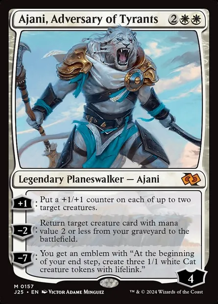 Ajani, Adversary of Tyrants, Magic card J25 157 — Foundations Jumpstart set