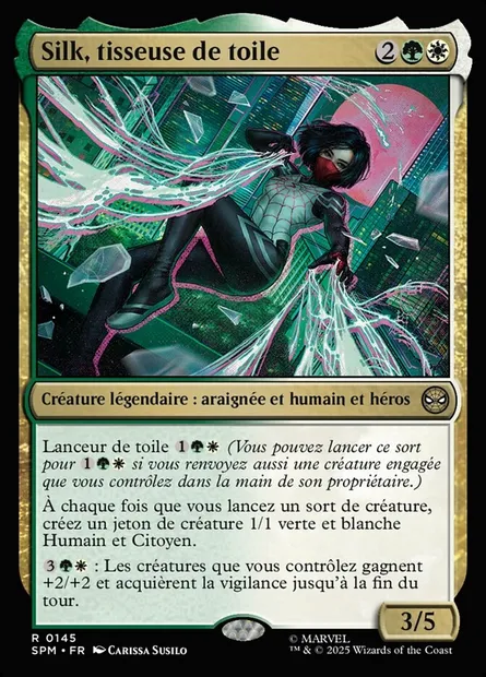 Silk, tisseuse de toile, carte Magic SPM 145 — extension Marvel's Spider-Man