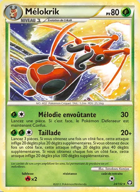 Mélokrik, carte Pokémon TM 24 — extension Triomphant