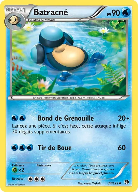 Batracné, carte Pokémon BKP 34 — extension Rupture Turbo