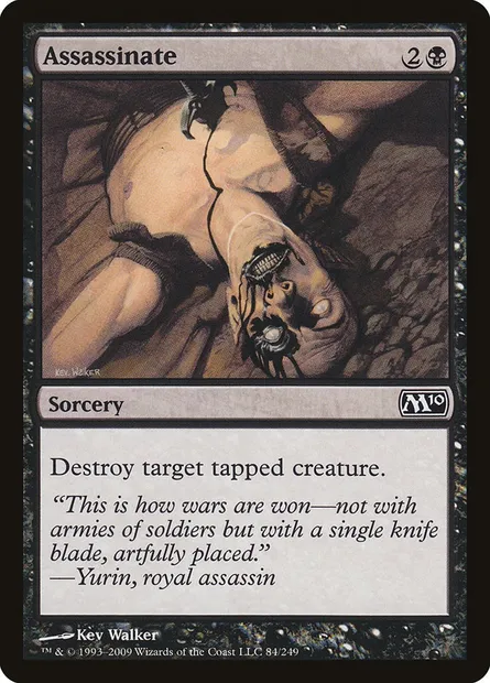 Assassinate, Magic card M10 84 — Magic 2010 set
