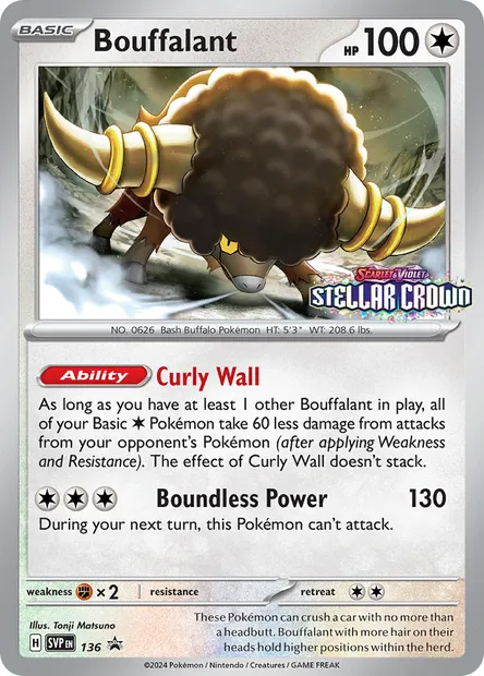 Bouffalant, Pokémon card PR-SV 136 — SVP Black Star Promos set