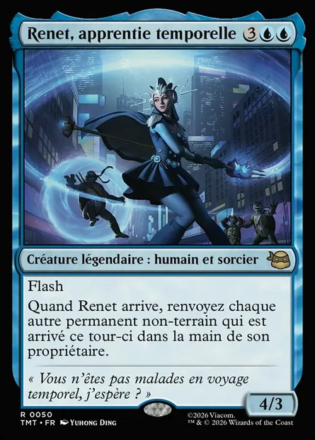Renet, apprentie temporelle, carte Magic TMT 50 — extension Teenage Mutant Ninja Turtles
