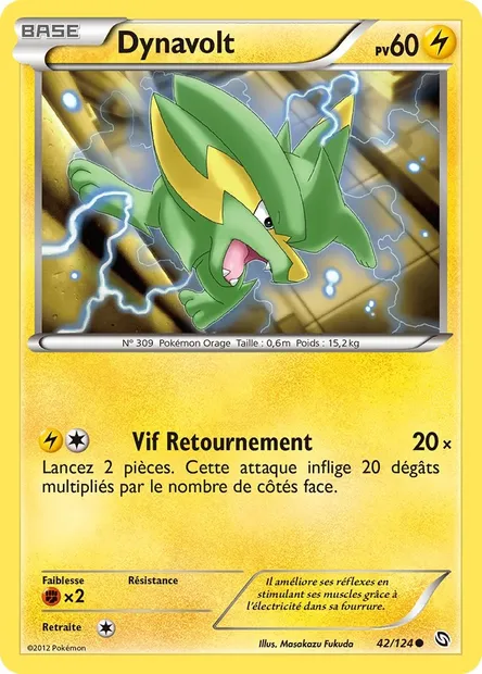Dynavolt, carte Pokémon DRX 42 — extension Dragons Éxaltés