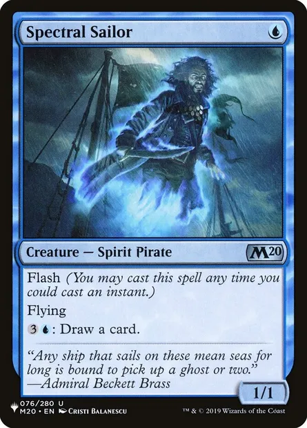 Spectral Sailor, Magic card PLST M20-76 — The List set
