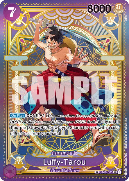 Luffy-Tarou, One Piece card ST18-005 — Purple Monkey.D.Luffy set