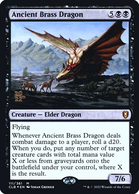 Ancient Brass Dragon, Magic card PCLB 111s — Battle for Baldur's Gate Promos set