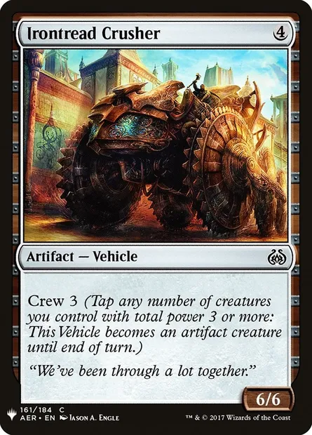 Irontread Crusher, Magic card PLST AER-161 — The List set