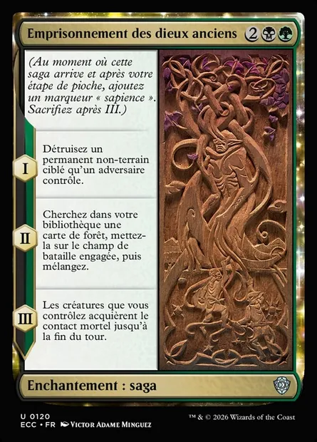 Emprisonnement des dieux anciens, carte Magic ECC 120 — extension Lorwyn Eclipsed Commander