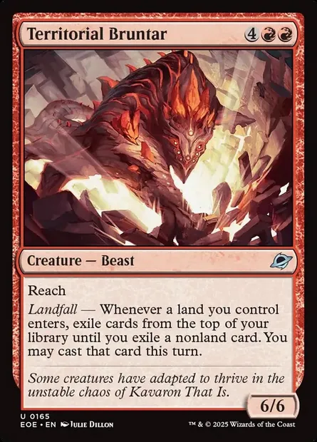 Territorial Bruntar, Magic card EOE 165 — Edge of Eternities set