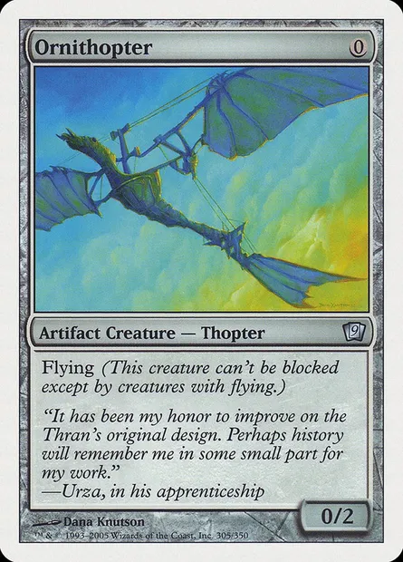 Ornithopter, Magic card 9ED 305 — Ninth Edition set