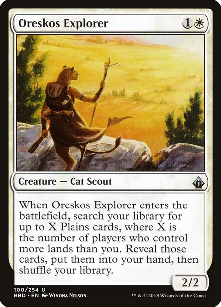 Oreskos Explorer, Magic card BBD 100 — Battlebond set