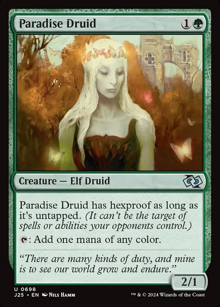 Paradise Druid, Magic card J25 698 — Foundations Jumpstart set