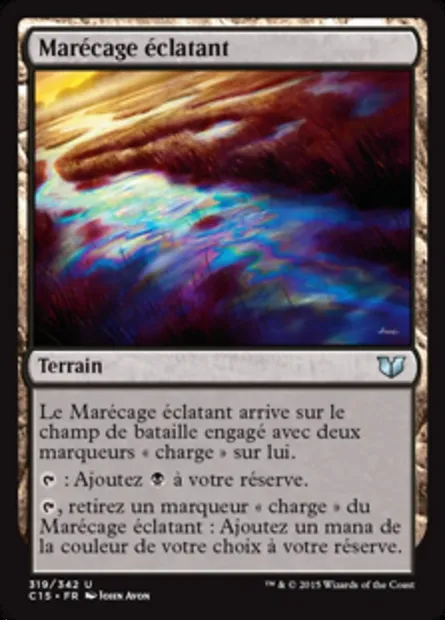 Marécage éclatant, carte Magic C15 319 — extension Commander 2015