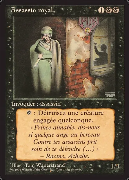 Assassin royal, carte Magic FBB 125 — extension Foreign Black Border