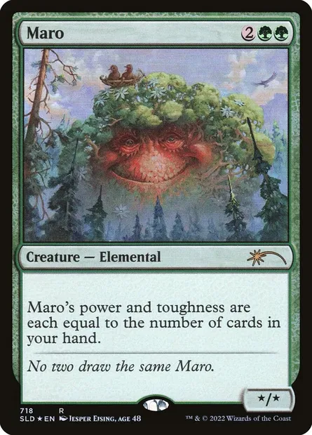 Maro, carte Magic SLD 718 — extension Secret Lair Drop