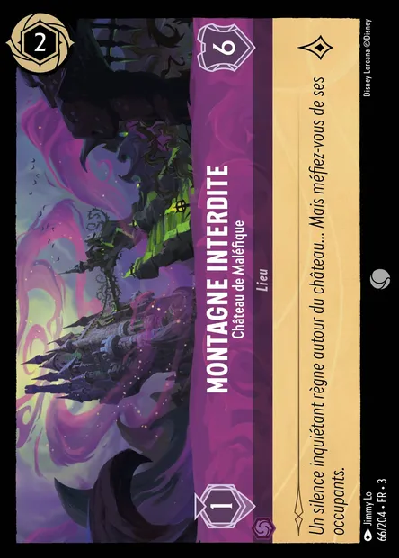 Montagne Interdite - Château de Maléfique, carte Disney Lorcana CH3-066 — extension Les Terres d'Encres