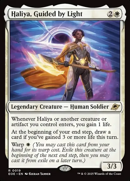 Haliya, Guided by Light, Magic card EOE 19 — Edge of Eternities set