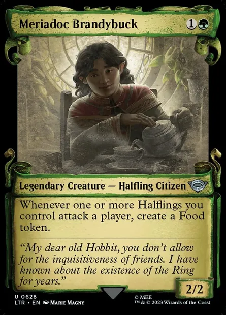 Meriadoc Brandybuck, Magic card LTR 628 — The Lord of the Rings: Tales of Middle-earth set