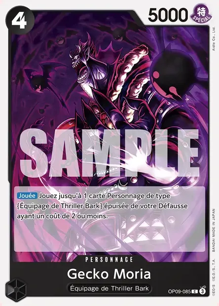Gecko Moria, carte One Piece OP09-085 — extension LES NOUVEAUX EMPEREURS