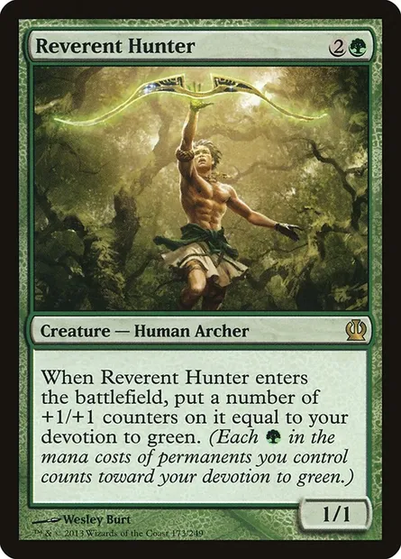 Reverent Hunter, Magic card THS 173 — Theros set