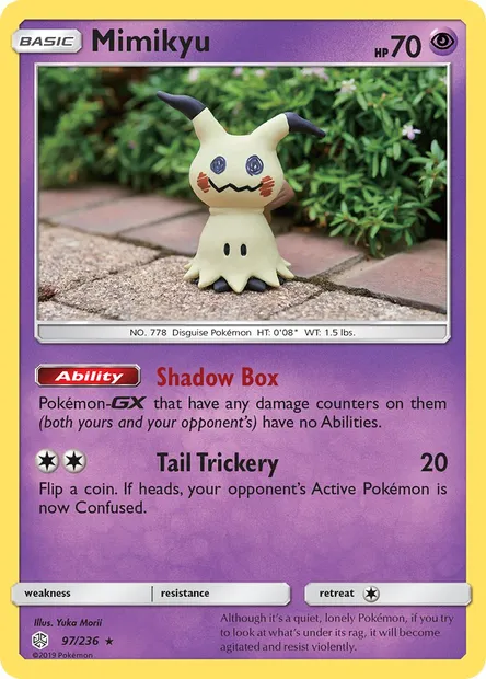 Mimikyu, Pokémon card CEC 97 — Cosmic Eclipse set
