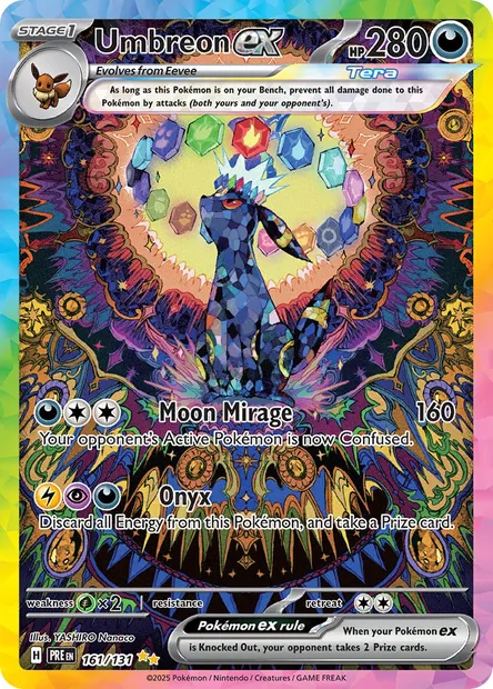 Umbreon ex, Pokémon card PRE 161 — Prismatic Evolutions set