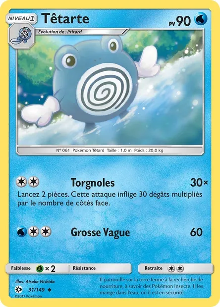Têtarte, carte Pokémon SUM 31 — extension Soleil et Lune