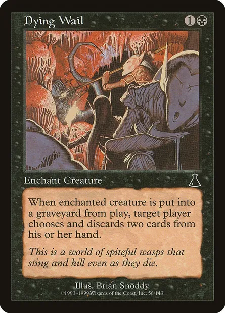 Dying Wail, Magic card UDS 58 — Urza's Destiny set