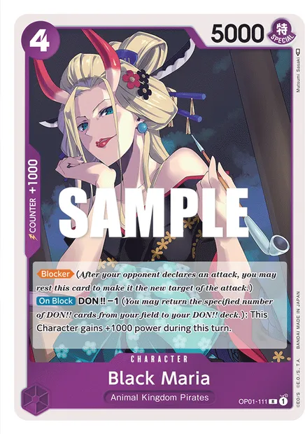 Black Maria, carte One Piece OP01-111 — extension ROMANCE DAWN