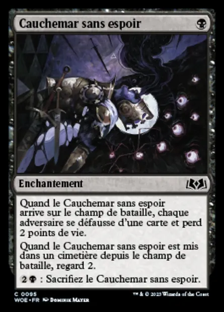 Cauchemar sans espoir, carte Magic WOE 95 — extension Wilds of Eldraine