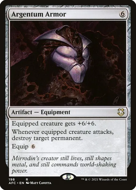 Argentum Armor, Magic card AFC 198 — Forgotten Realms Commander set