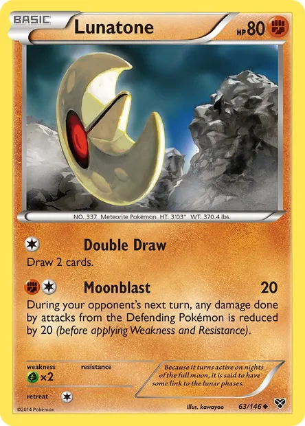 Lunatone, Pokémon card XY 63 — XY set