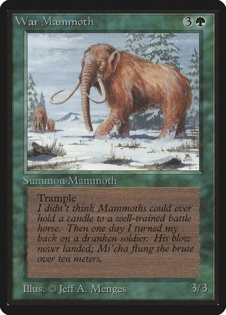 War Mammoth, Magic card LEB 228 — Limited Edition Beta set