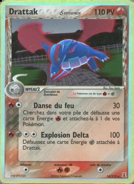 Drattak δ, carte Pokémon DS 14 — extension EX Espèces Delta